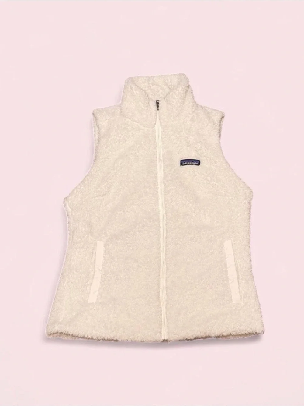 Patagonia Los Gatos Fleece Vest Birch White Women’s M Sherpa Teddy Gorpcore - Picture 2 of 9